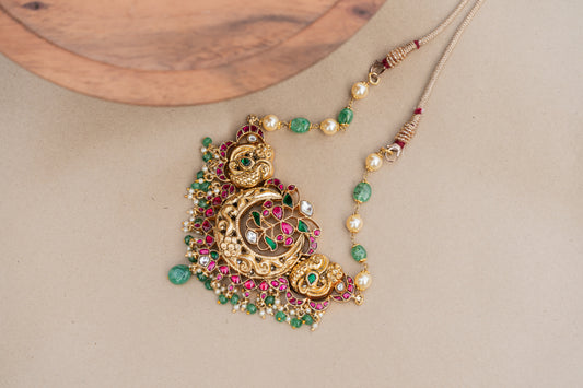 TEMPLE CHAAND MOR NECKLACE