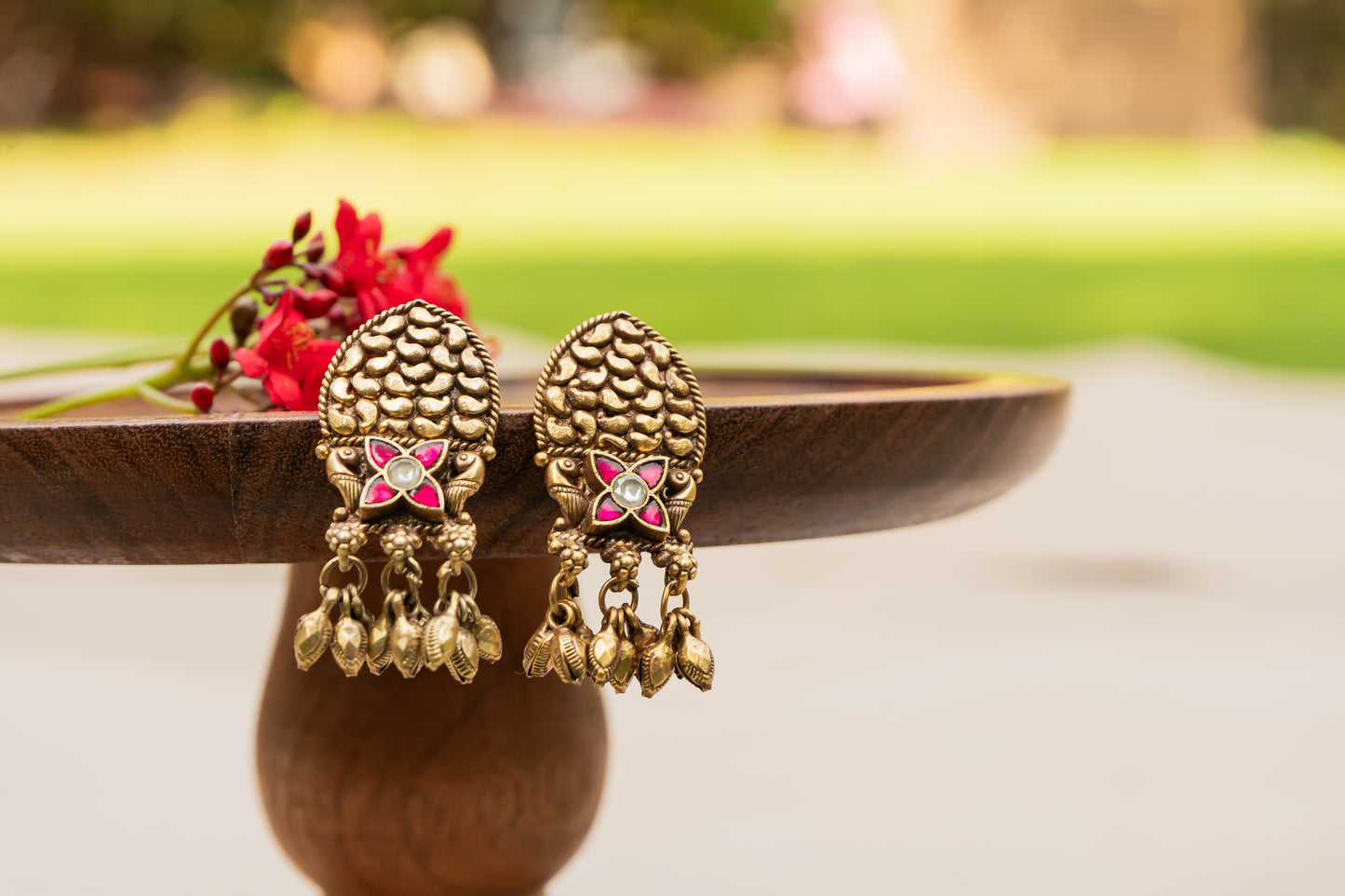 MATSYA PANKH TOP WITH MOR AND PATTI DROPS