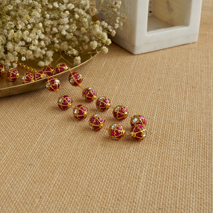 Red and White Gundu Mala