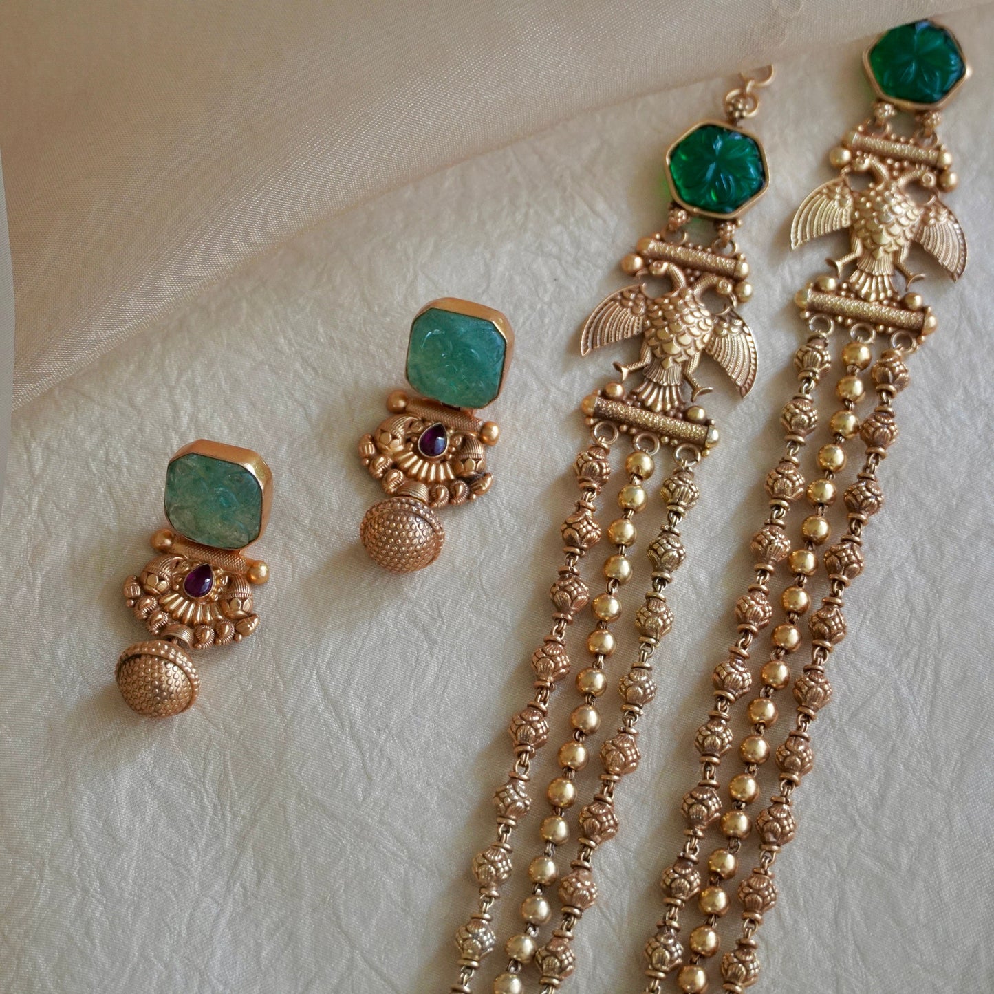 ORN013 Gold Plated 92.5 Silver Mysore Ganda-Berunda haar