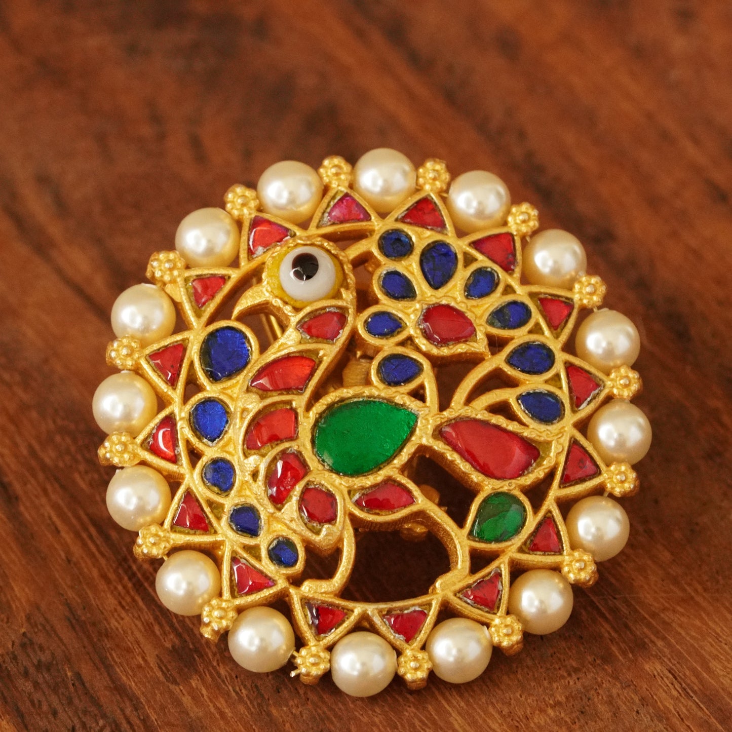 ORN076 Gold Plated 92.5 Silver 'bandi' heritage necklace with tops