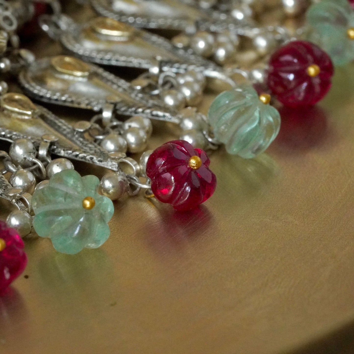 ORN074 Dual Tone 92.5 Silver and Gold piece Gadi Choker