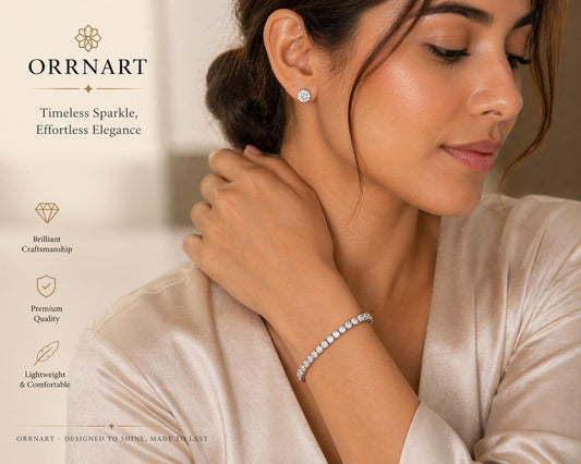 Anti Tarnish solitiare earstuds