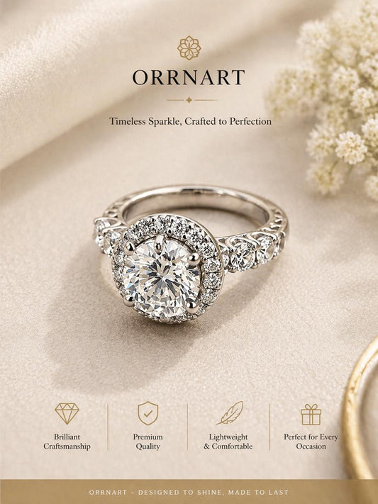 Anti Tarnish solitairite ring
