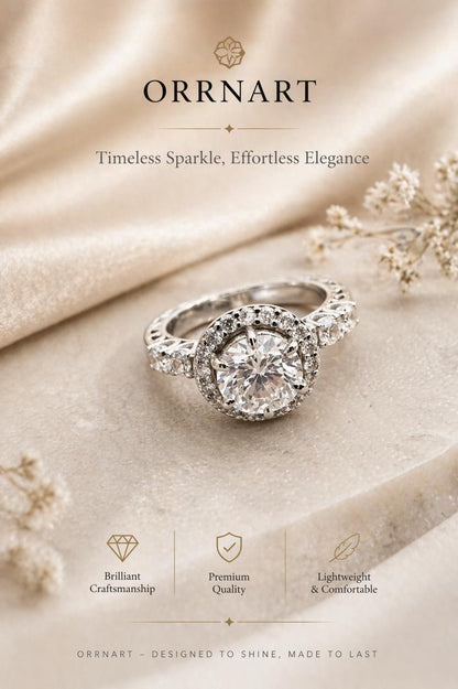 Anti Tarnish solitairite ring