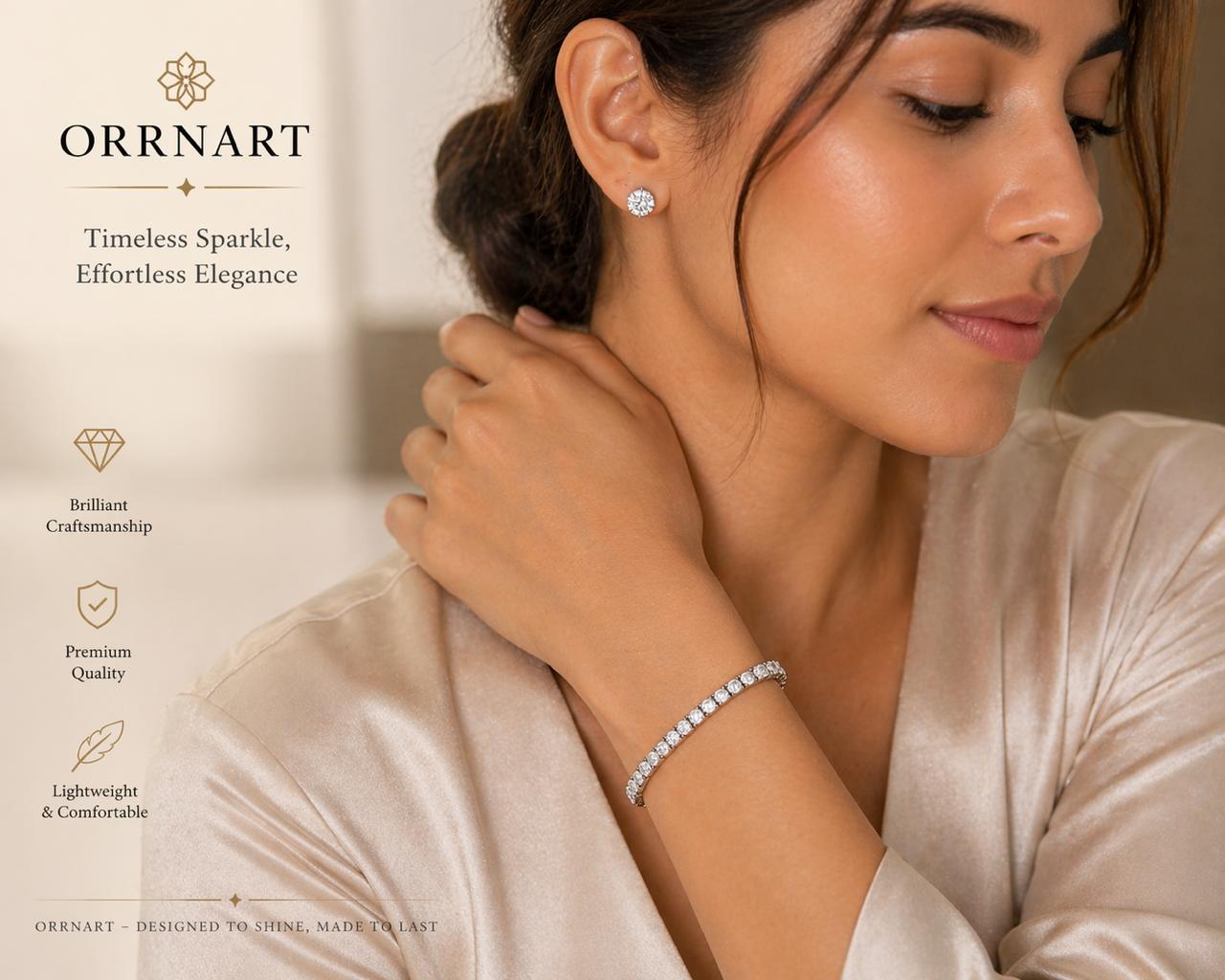 Anti Tarnish Solitairite Tennis Bracelet
