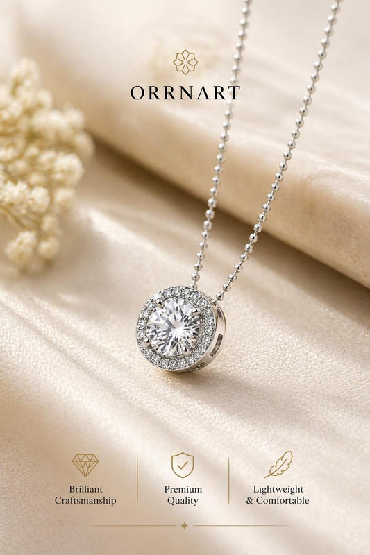 Anti tarnish solitairite pendant